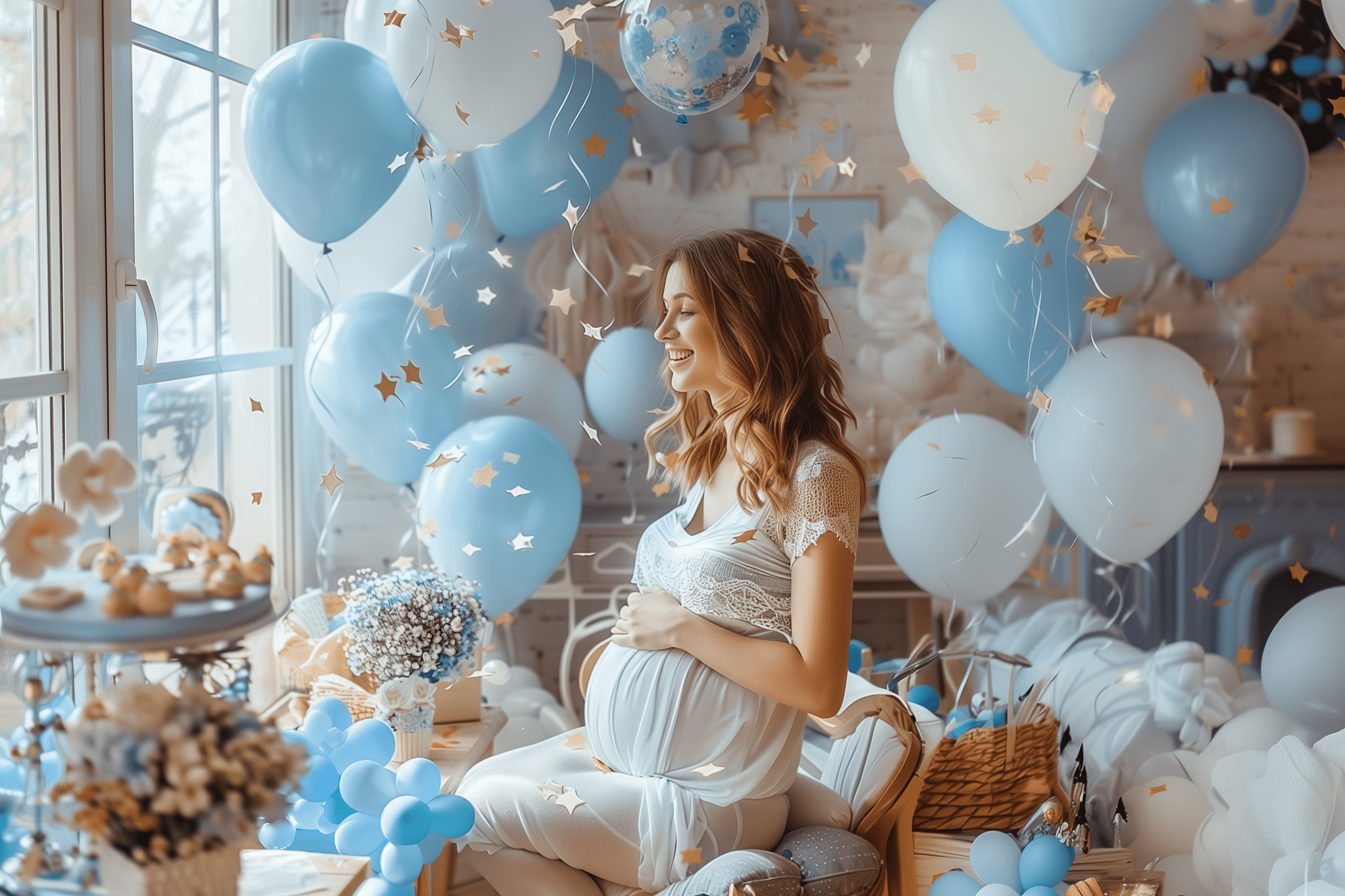 An image of baby shower for a blog on baby shower decorations ideas.